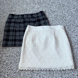 Set of two size 0 skirts